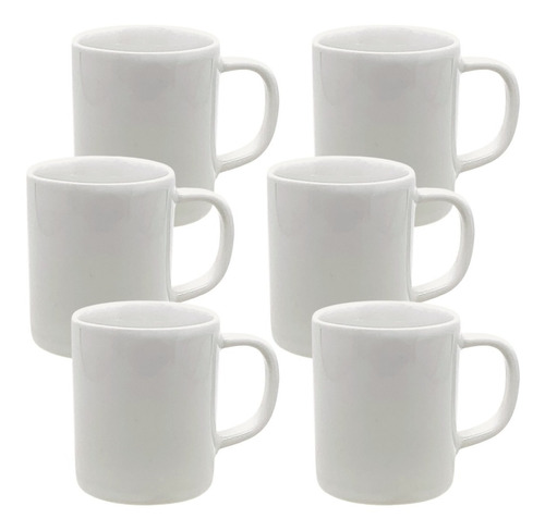 Jogo 12 Caneca Tulipa Café Chá Porcelana Branca Kit Xícaras