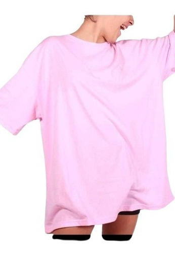 Remeron Remera Oversize Manga Corta Hombre Mujer Rosa 