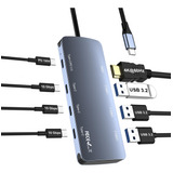 8 En 1 Usb C Hub Estación De Acoplamiento Para Computadora P