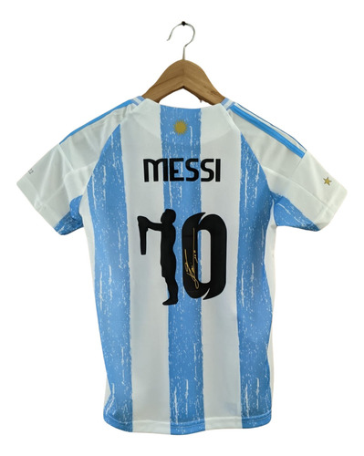 Camiseta Personalizada Argentina Conmemorativa Messi Niños