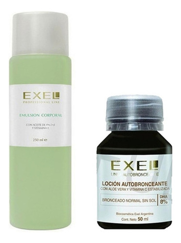 Kit Exel Emulsion Corporal Palta+autobronceante 8% Sin Color