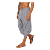 Pantalones De Yoga Casuales De Lino Para Hombre