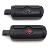 Posapies Skull Negro Para Harley Davidson 