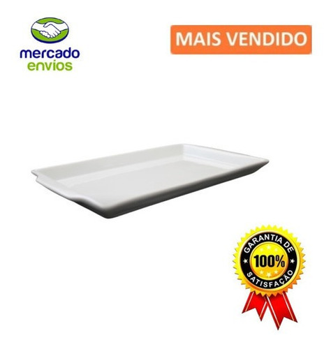 Travessa Retangular Rasa Grande Buffet Porcelana