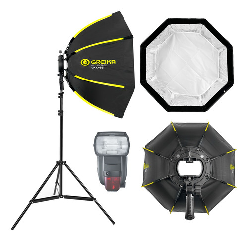 Soft Box Octa Montagem Rapida Para Flash Speedlite + Tripe