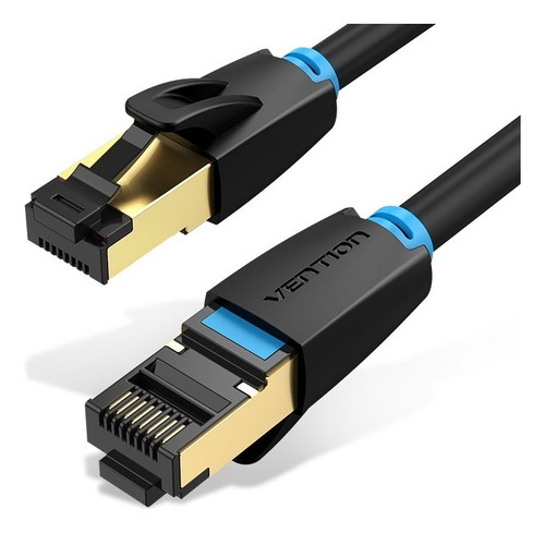 Cable De Red Vention Cat8 Certificado -  1.5 Metros - Premium Patch Cord - Blindado Sstp Rj45 Ethernet 40gbps - 2000 Mhz - 100% Cobre - Ikabg