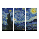 Triptico Noche Estrellada Van Gogh 150 Cm X 100 Cm