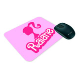 Mousepad Personalizado Logo Boneca Barbie Rosa Promoção