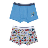 Boxer Bipack Full Rapport/liso Gris Niño Fashion's Park