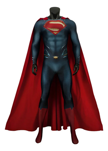 Cos Disfraz Azul Y Rojo De Superman Man Of Steel Para