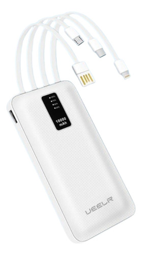 Power Bank Inalambrico 10000mah 4 Cables Incorporados Dy01 