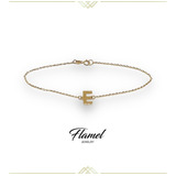 Pulsera Inicial E Oro 14k Envío Gratis