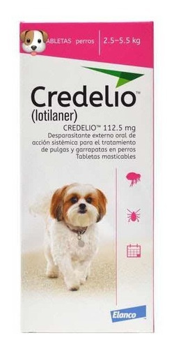 Anti Pulgas Antigarrapatas Credelio Perros 2.5-5.5kg 1tablet