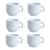 Set X6 Taza De Cafe Tavola 85ml Porcelana Verbano