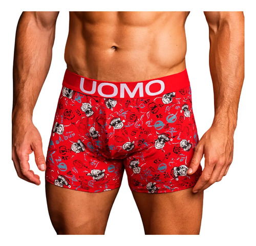 Bóxer De Hombre Navideño Algodón Divertido Moda 4 Piezas