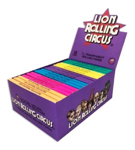 Caja X 18 Celulosa Lion Rolling Circus Imán