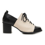 Sapato Boneca Citrino - Preto E Off White - 400.39