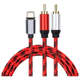 Usb C Rca Audio Cable Type-c To 2 Rca Cable For Phone