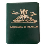 Mini Agenda Caderneta Lembrança De Brasília Capa Couro 396