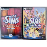 2 Juegos Pc Cd-rom Los Sims Primera Cita Y House Party Expan