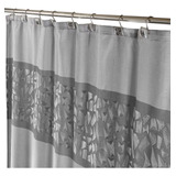 Cortina De Ducha De Tela Decorativa Gris Para Cuarto De Bao,