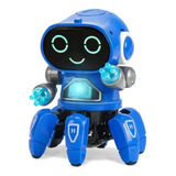 Robô Lady Infantil Dançante Som Luz Brinquedo Azul