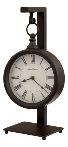 Reloj De Repisa - Metal Negro, Rustico, 14.25 