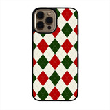 Funda Celular Navidad Navideña Rombos Tapiz Colores Moda