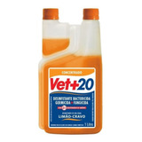 Desinfetante Concentrado Bactericida Vet+20 Limão-cravo 1l