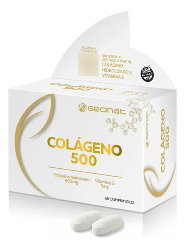 Colageno Hidrolizado 500mg Vitamina E Piel Y Articulaciones 