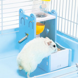 Comedero Para Mascotas 2 En 1 Blue Rat Hamster Bebedero Auto