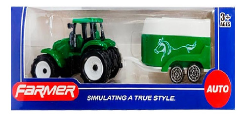 Farmer Tractor Con Trailer Para Caballo-60271- Sebigus