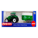 Farmer Tractor Con Trailer Para Caballo-60271- Sebigus