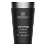 Copo Térmico Para Cerveja Stanley 473ml Personalizado Nome Cor Preto Laser