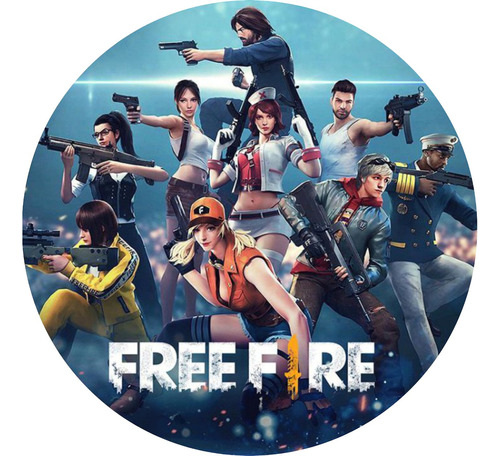 Painel Redondo Free Fire Sublimado Festa 1,50 X 1,50