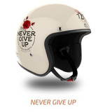 Casco Hawk 721 Never Give Up  Abierto Vintage Cafe Racer S