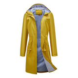 Chaqueta Capucha Impermeable De Gabardina Informal ,mujeres