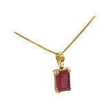 Pingente Turmalina Rosa Natural Ouro 18k Ponto Luz 