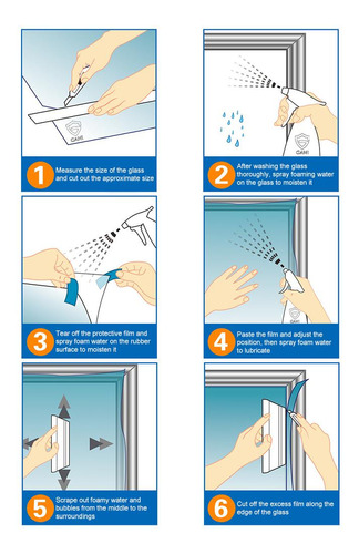 Película Para Ventana, No Adhesiva, Aislante Térmico, Anti U