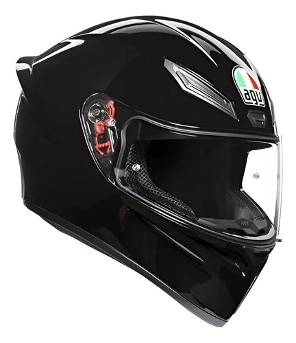 Casco Agv K1 Negro Brilloso Integral - Astro Biker | Meses sin interés