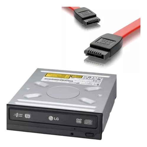 Gravador E Leitor Dvd Cd 24x E 48x Pc Arranhado + Cabo Sata