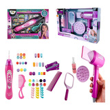 Kit Salão Beleza Completo Brinquedo Secador Elétrico Tererê