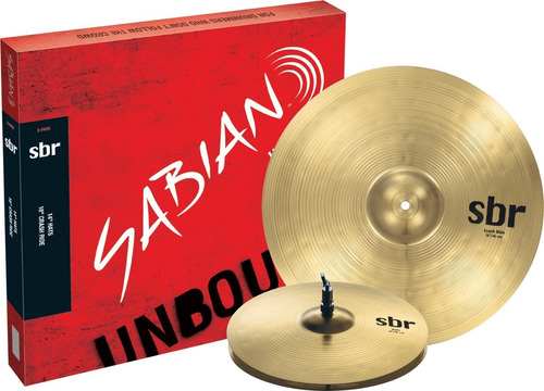 Set De Platillos Sabian Sbr Hi Hat 14+crash Ride 18 Sbr5002