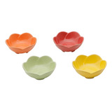 4 Petisqueiras Wolff De Porcelana Coloridas 10cm X 9cm