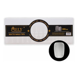 Pack X300 Tips Cuadrados Para Soft Gel Prelimados Transparentes Mate Mely