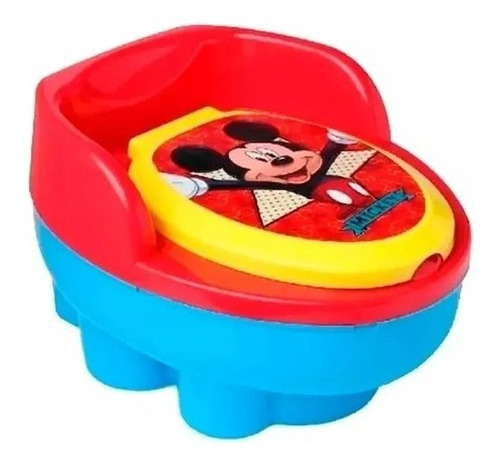 Bacinilla Pelela Mickey Juguetoys Color Celeste Y Roja