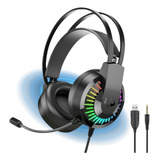 Headset Gamer Com Fio Fone Ouvido Led Microfone Pc Ps4 Xbox