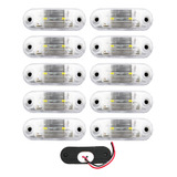 10 Lanterna Led Teto Placa Degrau Ônibus Caminhão Baú 24v