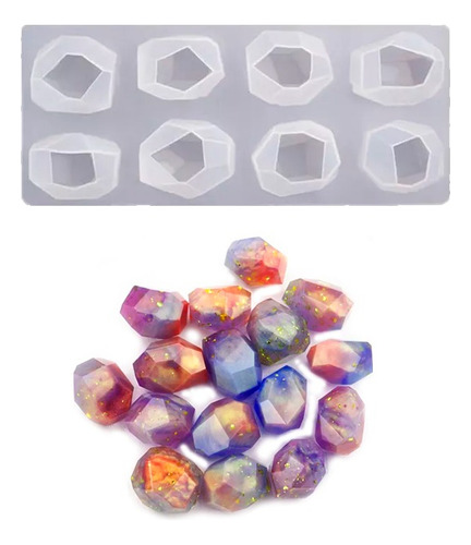 Molde Cuarzos Silicona  Resina, Jabones, Velas, Cemento, Gel