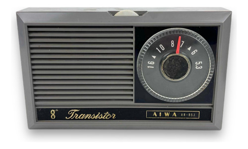Rádio Portátil Aiwa Antigo Ar 853 8 Transistores Cinza